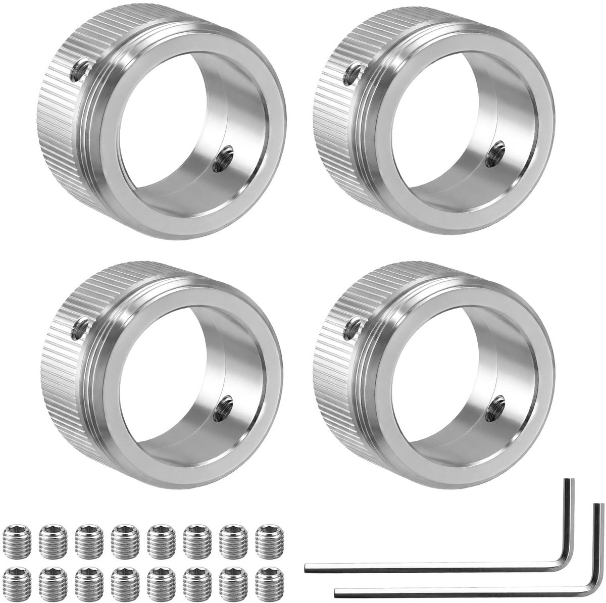 SolidKeus - Set van 4 RVS Thermostaat Adapters voor Verwarming