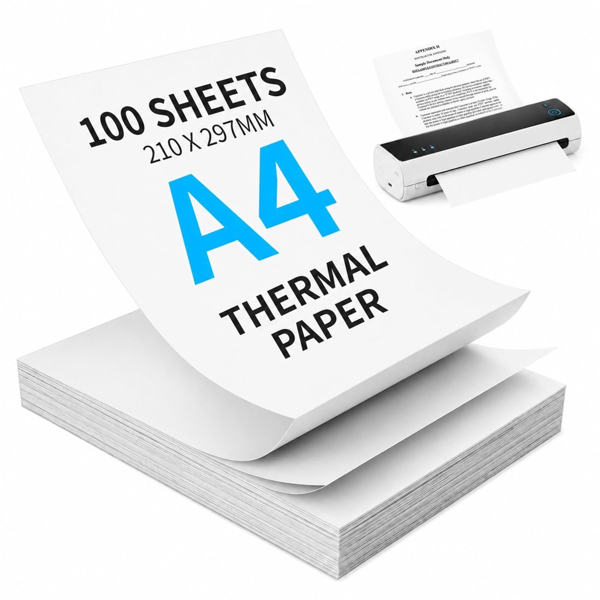 SolidKeus - 100 Vellen A4 Thermisch Papier voor Thermische Printers