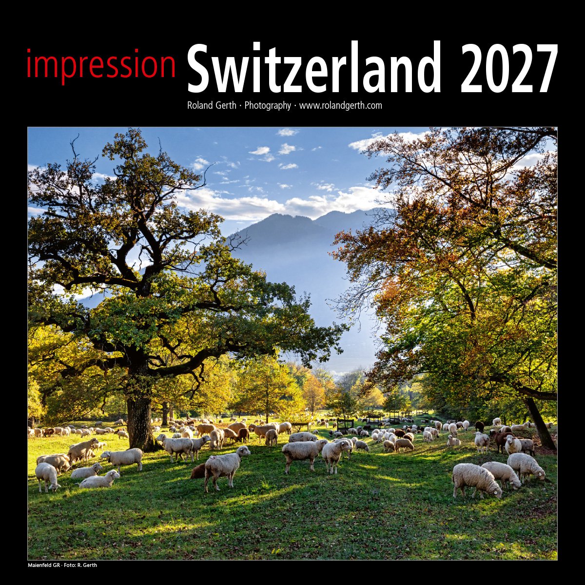 Calendaria - Wandkalender - Impressions Switzerland 2027 - Zwitserland - Kalender - Formaat: 30 x 30 cm