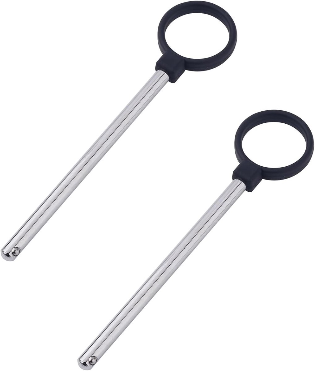 Ringvormige Gewichtstapel Pinset van 2, 1cm Diameter, 11.2cm Gym Pins voor Gewichtstapel en Thuisgym Gebruik, Carbon Staal, Ideaal voor Gewichtsschijven en Trainingsaccessoires