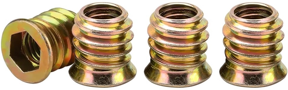 SolidKeus - M4 Schroefmoeren Set van 40, Galvaniseerd voor Houttoepassingen