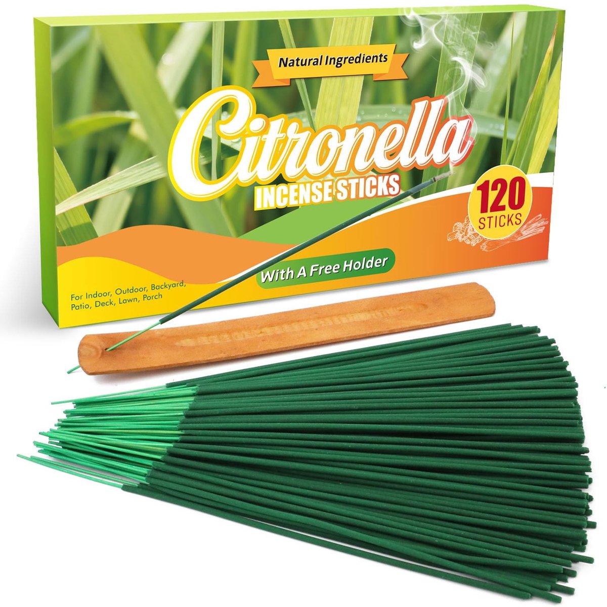 SolidKeus - Citronella Wierookstokjes, 120 Stuks voor Buiten