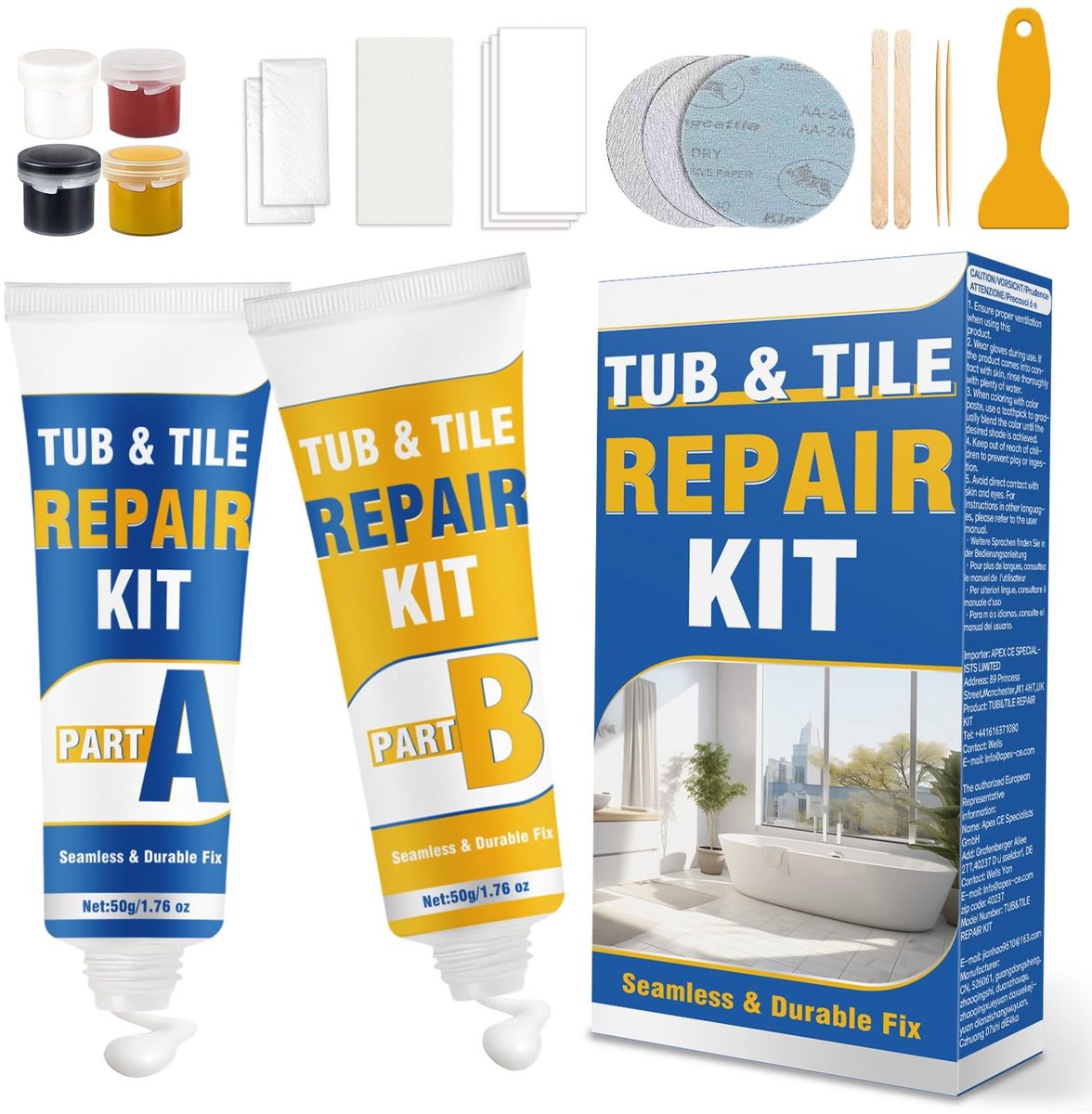 SolidKeus - Resin Reparatiekit voor Douchebakken