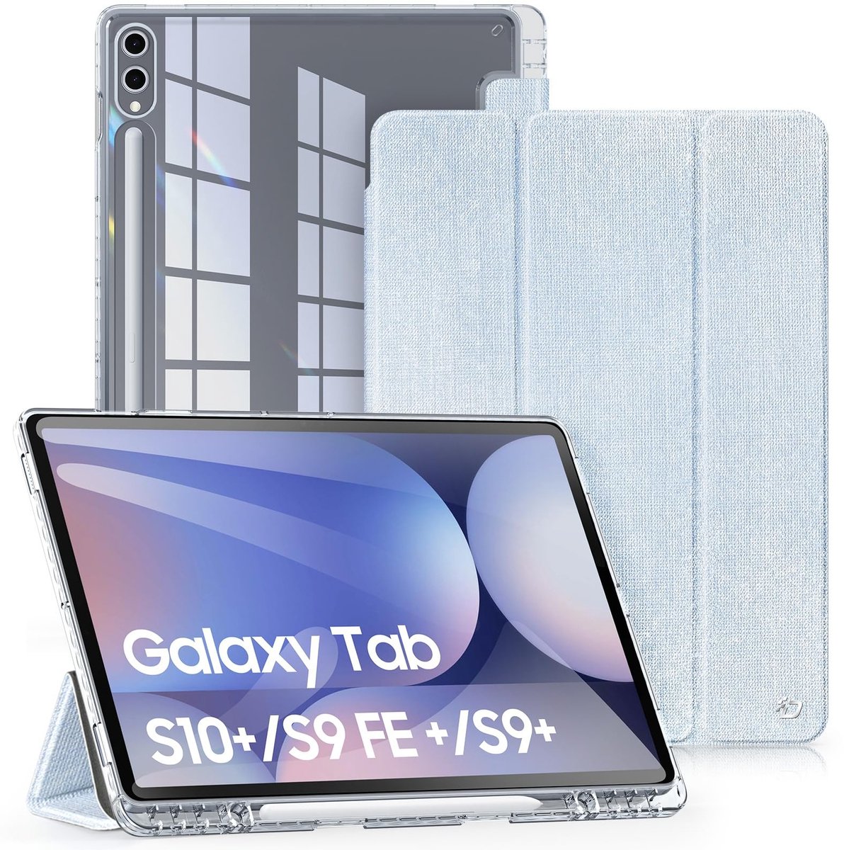 SolidKeus - Hybride Hoes voor Samsung Galaxy Tab S10+/S9 FE+/S9+ met Kickstand