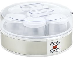 HOMCOM Yoghurtmaker - Kunststof - 24x24x13cm - Wit