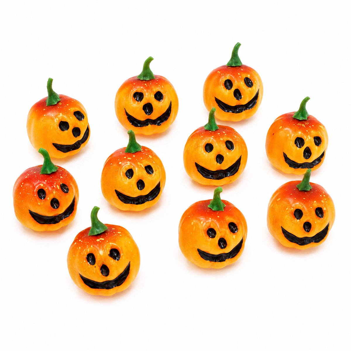 Pompoendecoraties - 10 Stuks Kunstmatige Pompoenen - Imitatiepompoenen voor Herfst - Thanksgiving en Halloween Decoratie - Oranje