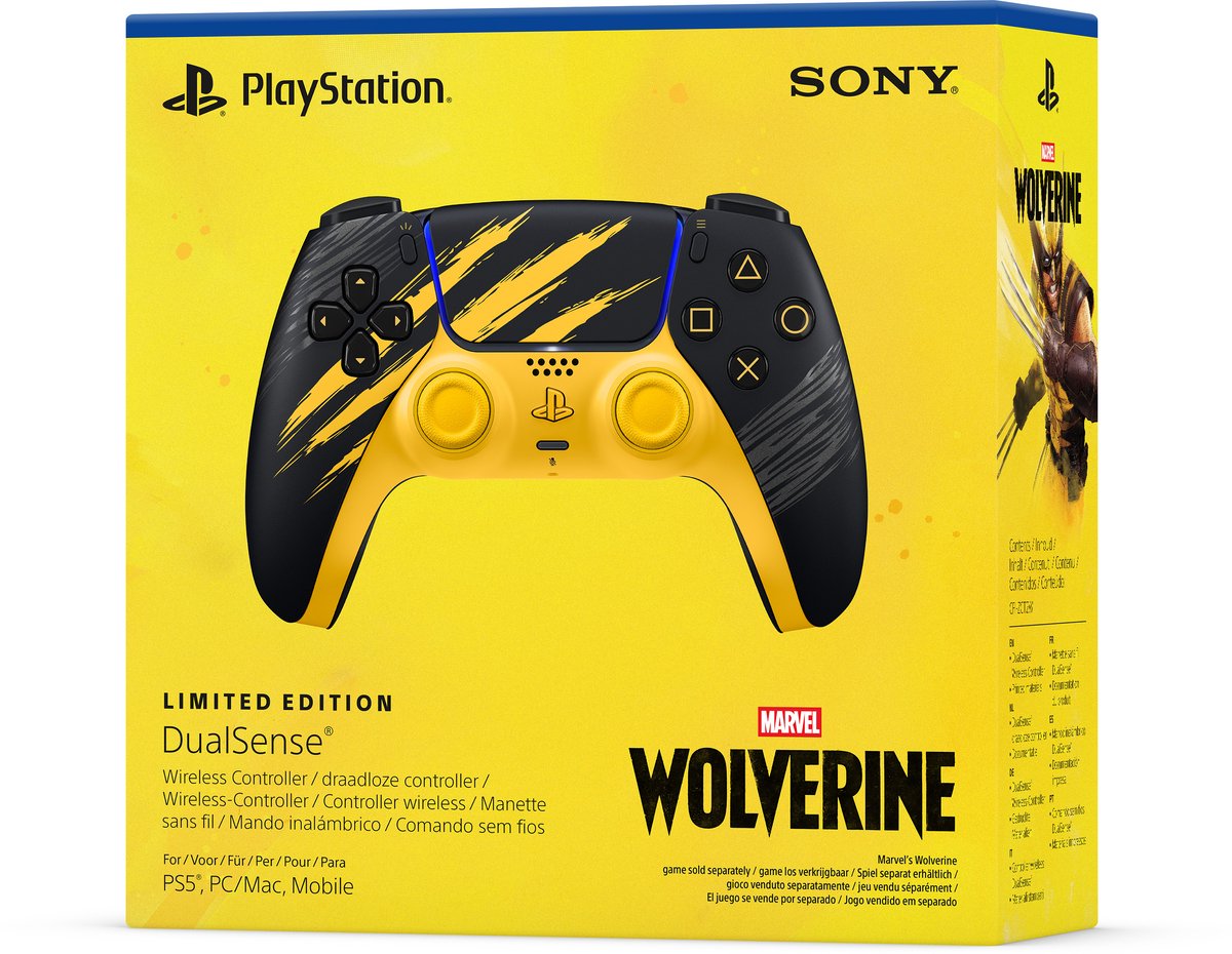 Sony PS5 DualSense Draadloze Controller – Marvel's Wolverine Limited Edition thumbnail 5