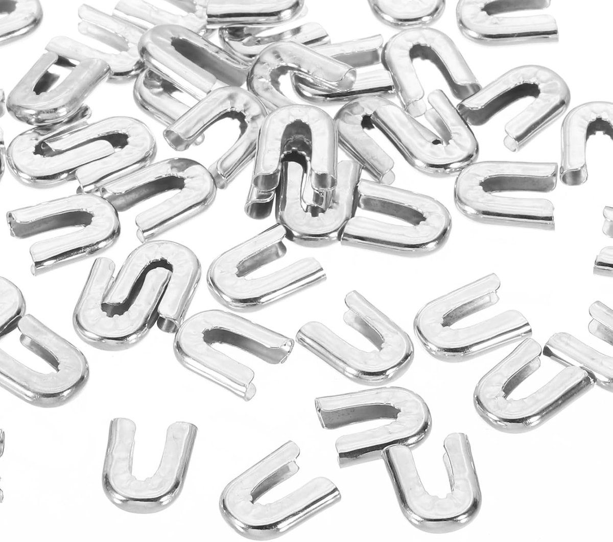 50 Stuks 8mm Spiral Boning Tips voor Naaiwerk - Gegalvaniseerd Staal Corset Boning Tips, Einde Kap voor Kostuum en Bruidsjurk, Zilver Kleur