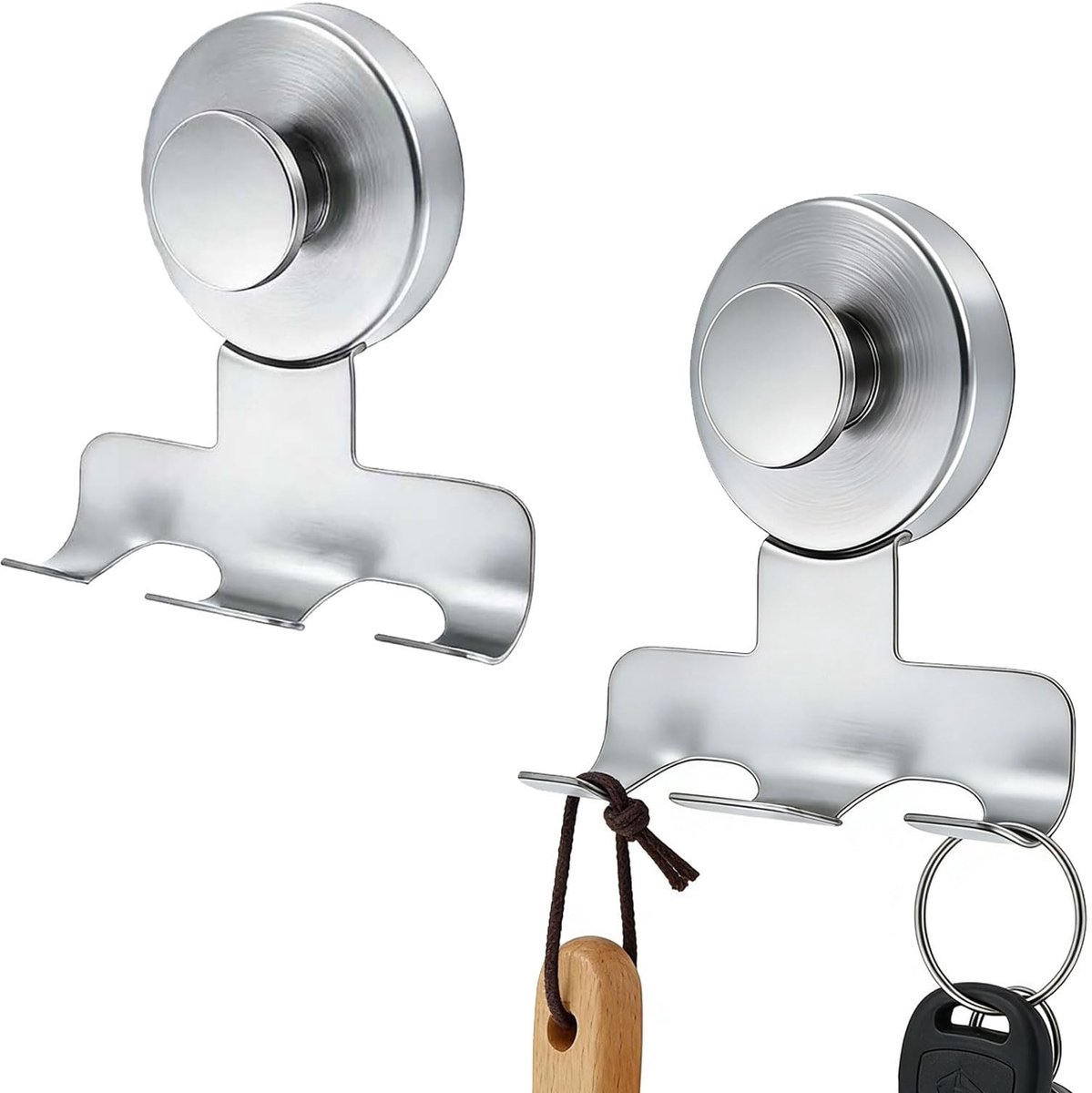 Omgoods - Set van 2 Douche Houders met Zuignappen voor Scheermes