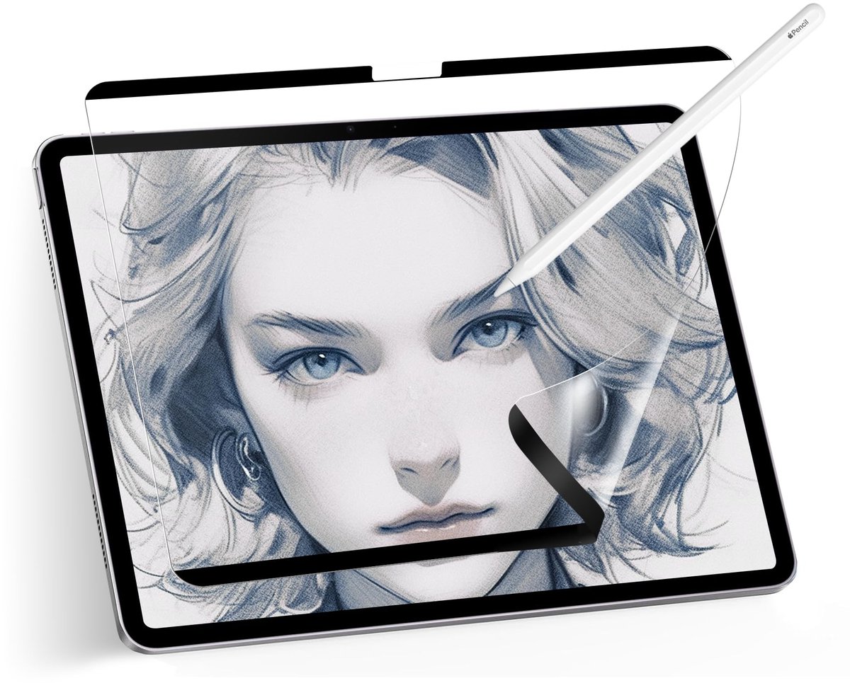 Omgoods - Magnetische Screen Protector voor iPad Pro 12.9 Inch (2018-2022) met Paper Feel