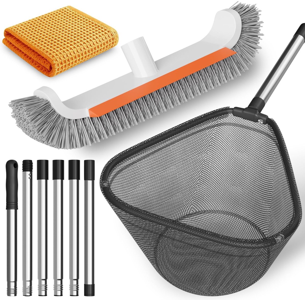 Omgoods - Zwembad Net met Uitschuifbare Steel voor Effectieve Pool Cleaning