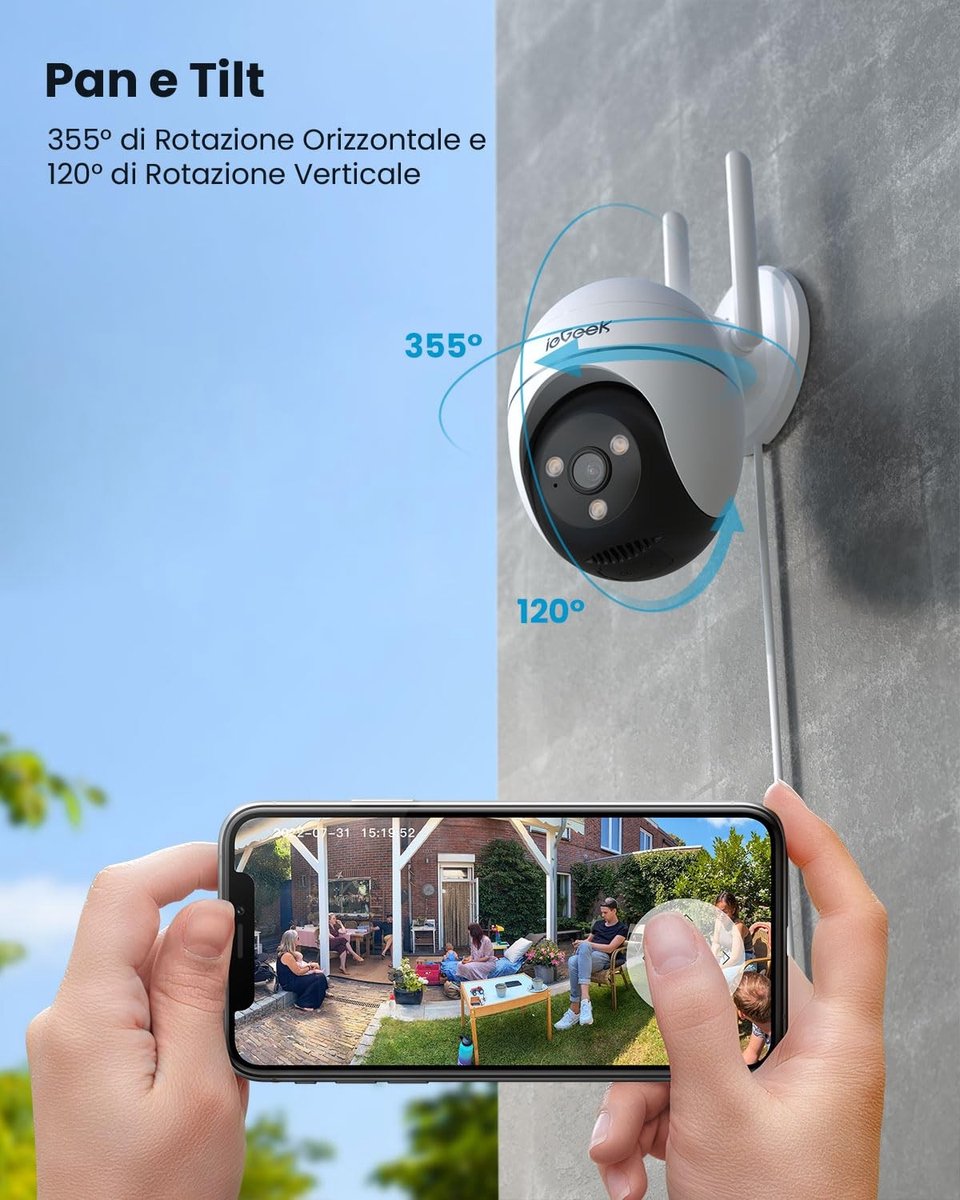 Omgoods - 5 MP Wifi Bewakingscamera met 360° PTZ en Nachtzicht