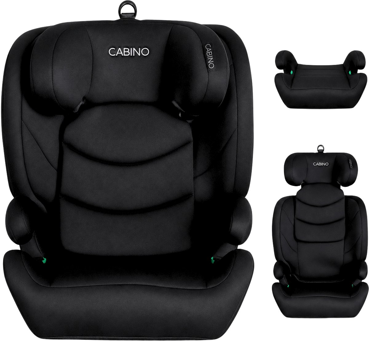 Cabino Nexus Autostoel – 100 tot 150 cm – Groep 2/3 – i-Size – Gordelbevestiging – Zwart