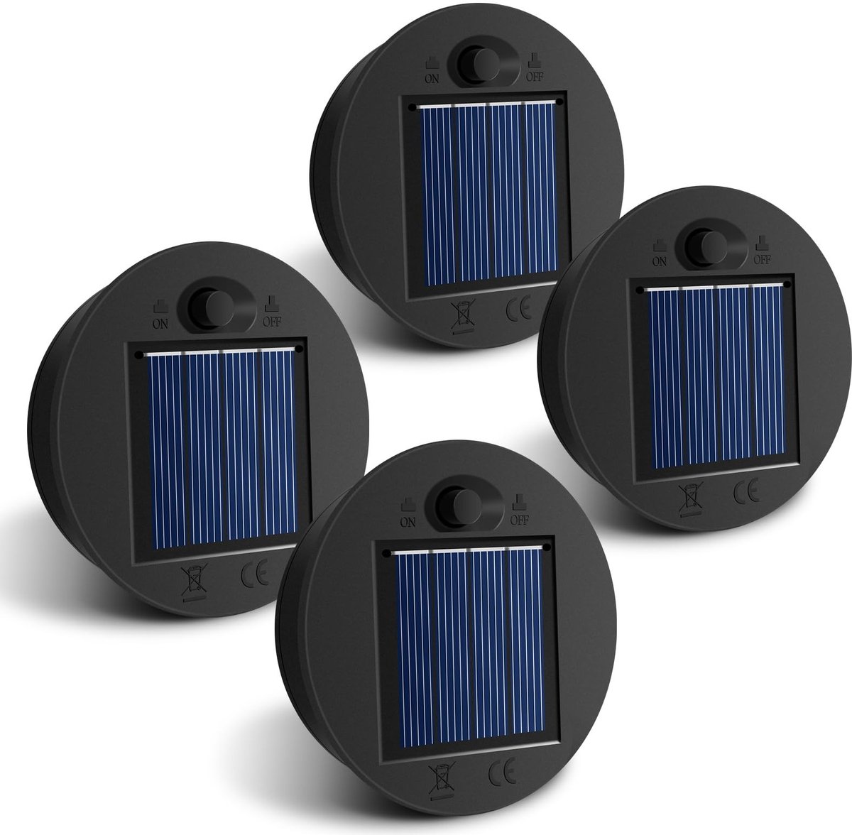 Omgoods - Vervangende Zonnepaneel voor Buitenlampen, Set van 4