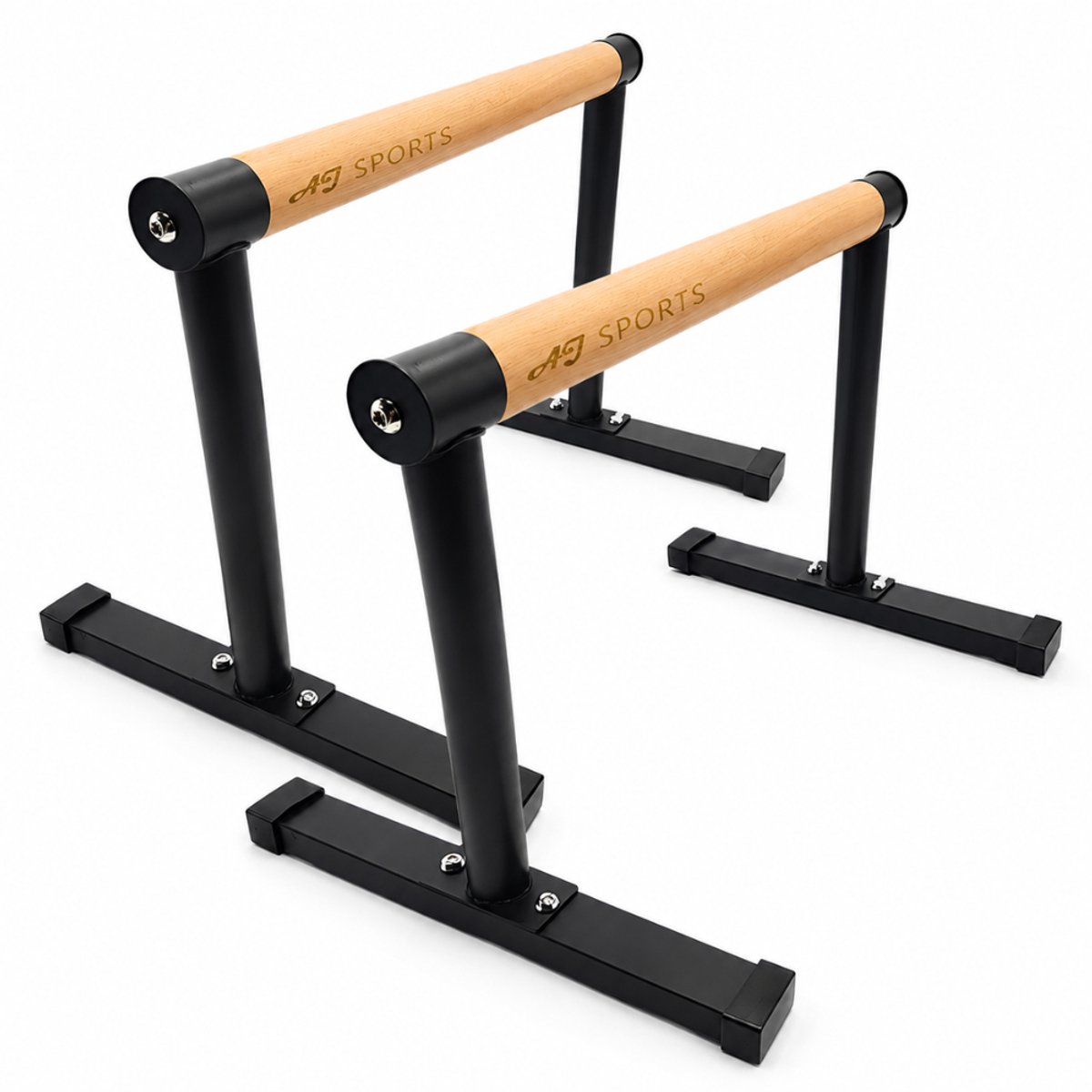 AJ-Sports Houten Parallettes - Opdruksteunen - Calisthenics - Dip bars - Push up Grips - Push up bar - Calisthenics - Fitness - 32 CM Hoog!