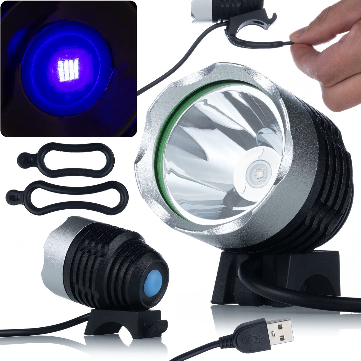 Rosfix UV-Lamp Uitharding Soldeermasker - USB 5V Voeding, 3 Modi - 2 UV LED, 1 m Kabel