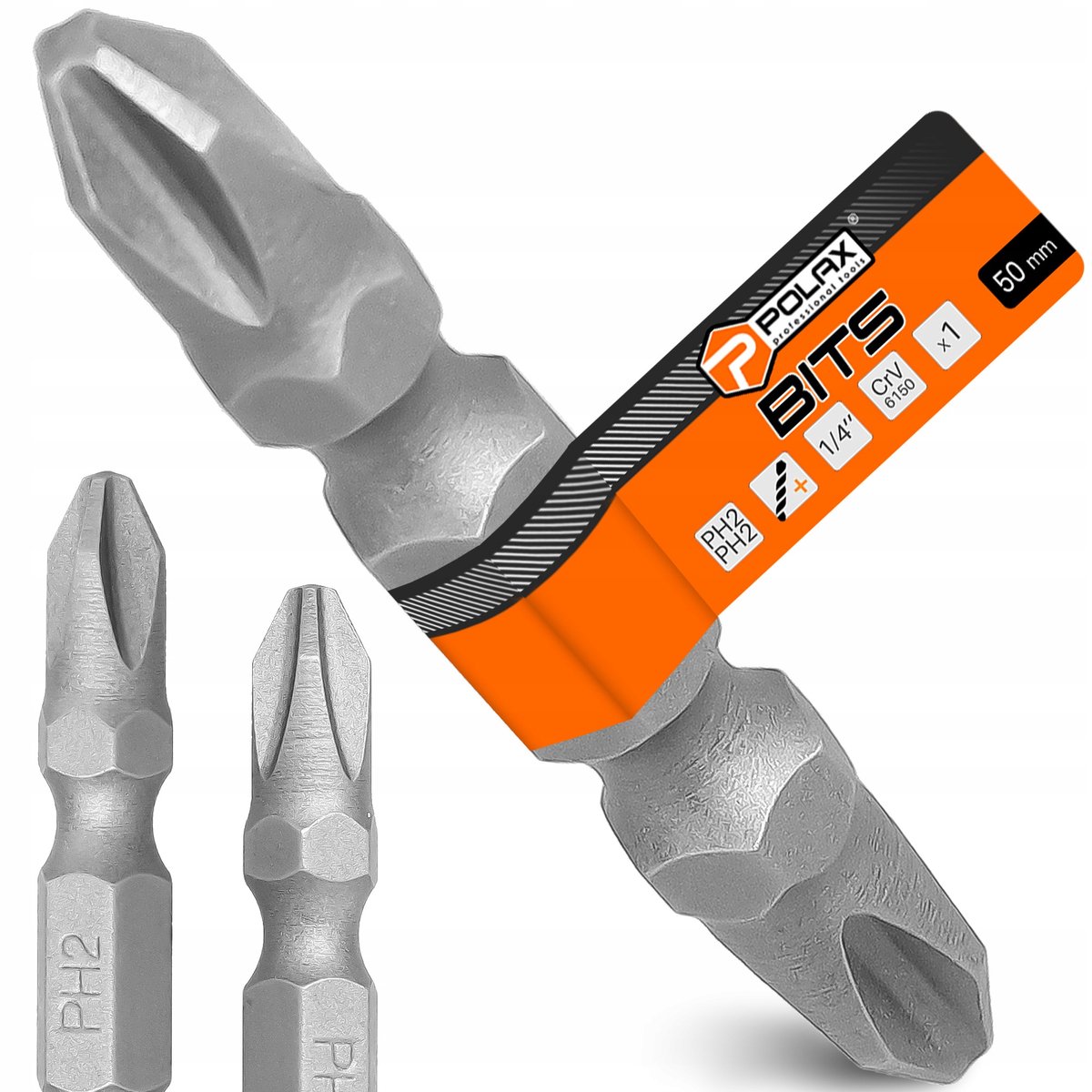 Dubbelzijdige PH2 Bit 50mm Magnetisch 1/4'' voor Schroefmachines