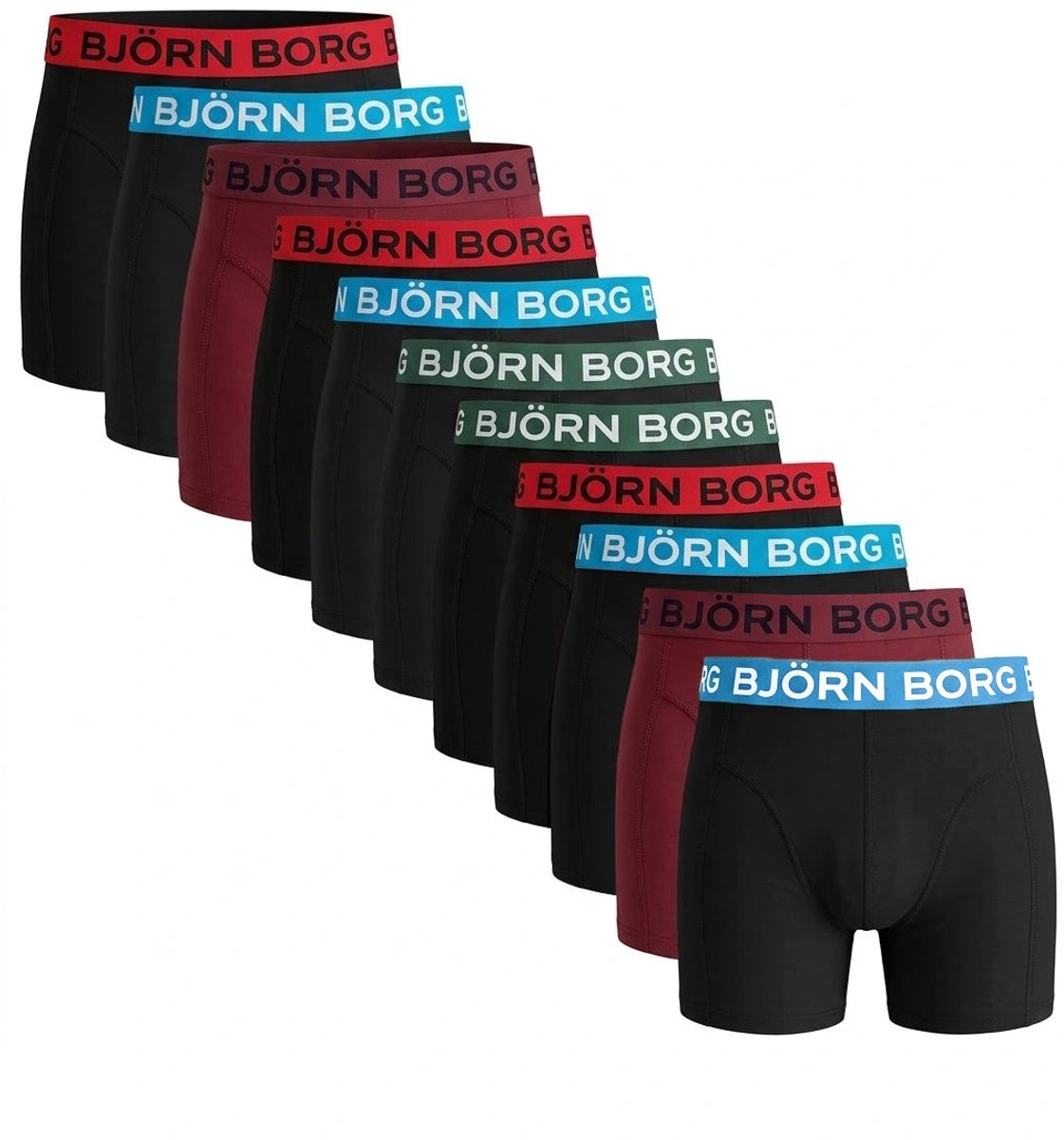 Bjorn Borg 12-pack heren boxershort - Bjorn borg onderbroeken heren - Katoenen heren ondergoed - L