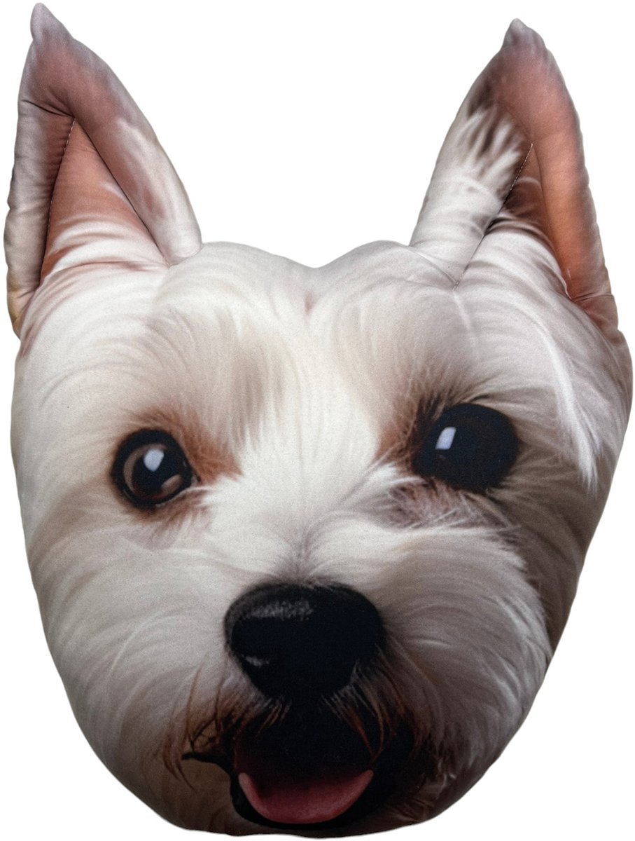 3D Westie Kussen - Comfortabel op Decoratief