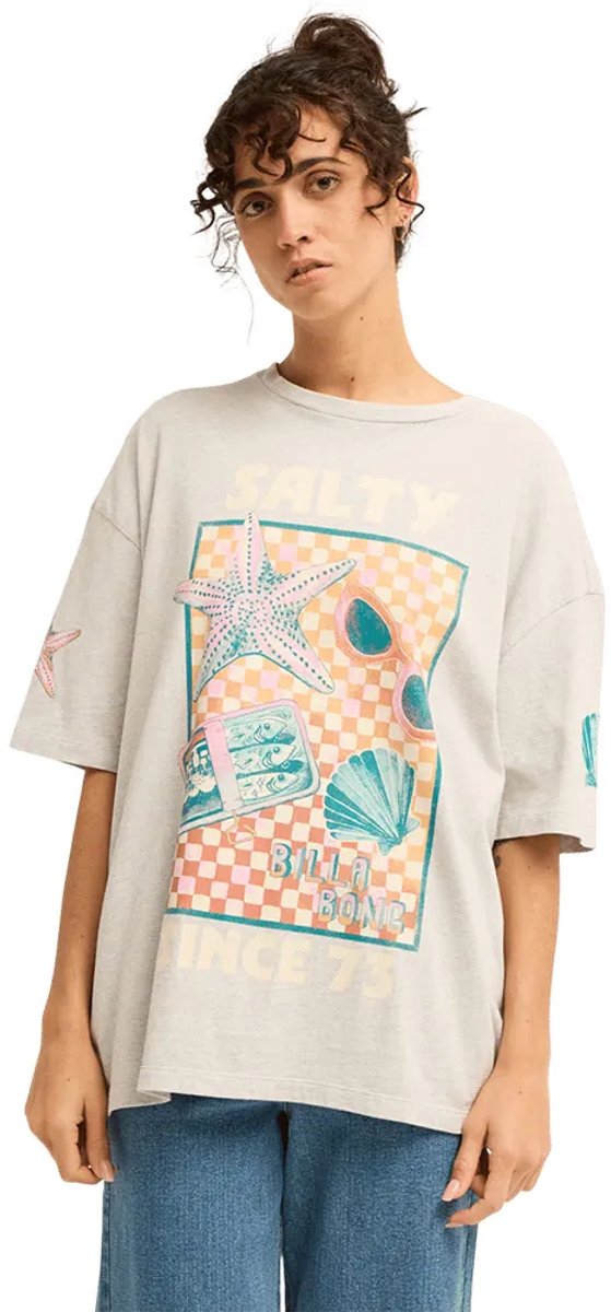 Billabong Salty Since T-shirt Met Korte Mouwen S Vrouw Grijs