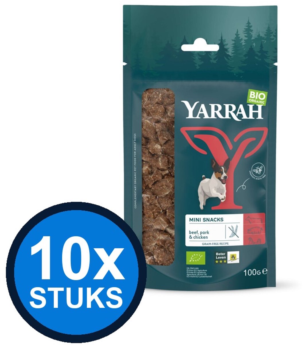 10x Yarrah dog bio mini bites 100gr