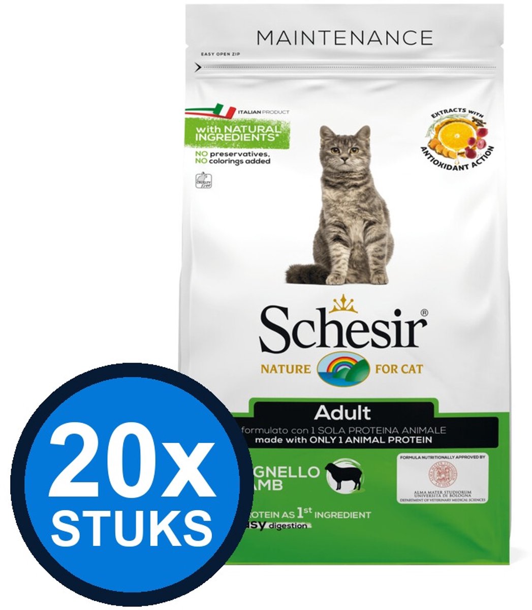 16x Schesir - Kattenvoer - Droogvoer - Onderhoud Lam - 400g