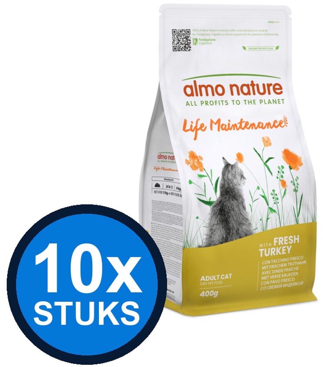 Almo Nature Almo Nature Life Maintenance cat kalkoen 400gr