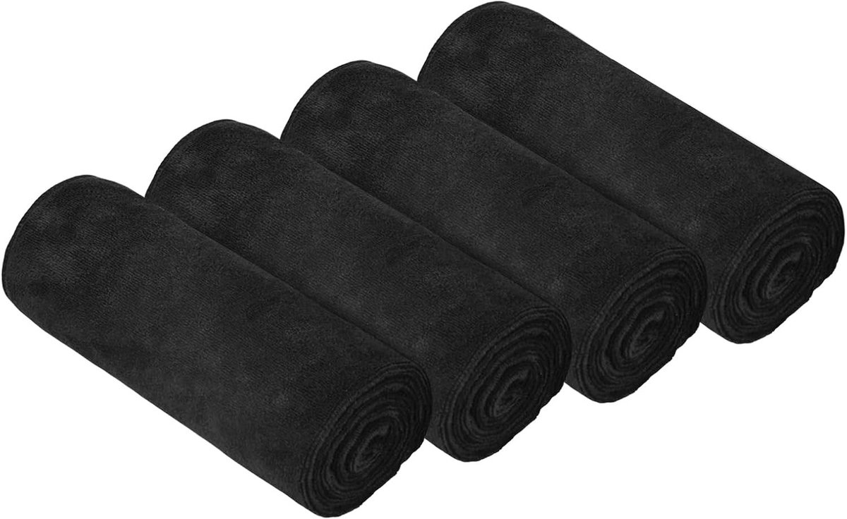 Set van 4 Microvezel Sporthanddoeken, Zachte en Sneldrogende Absorberende Handdoeken voor Yoga, Kamperen en Fitness, 75cm x 35cm