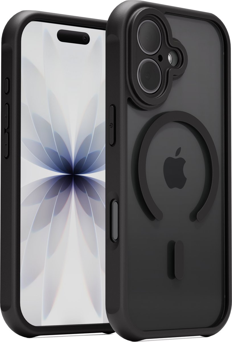Reovo ClearMag Hoesje Geschikt voor iPhone 17 - Geschikt voor MagSafe - Zwart