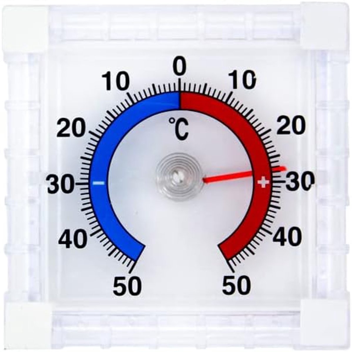Indoor/outdoor window thermometer