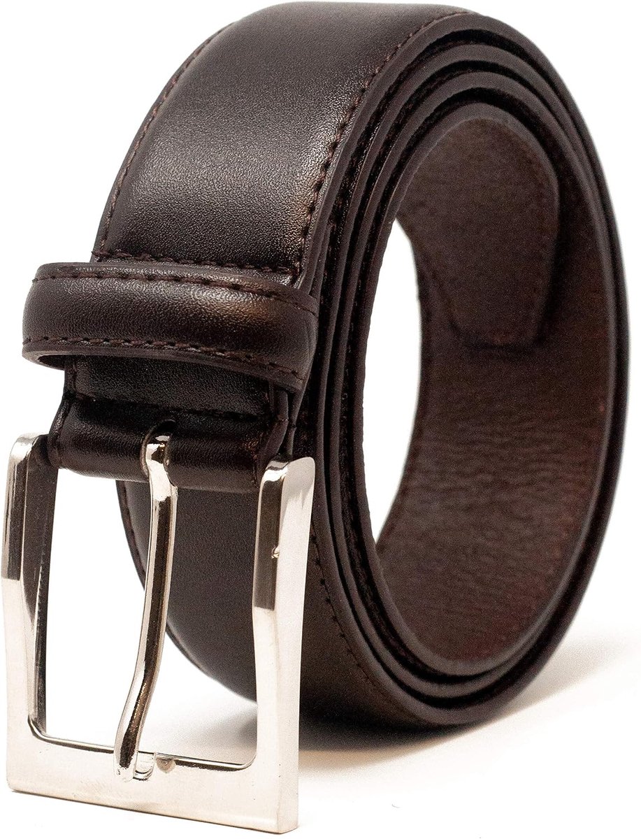 Ridge Heren 38 mm (1,5 inch) met veren gestikte gecoate lederen riem