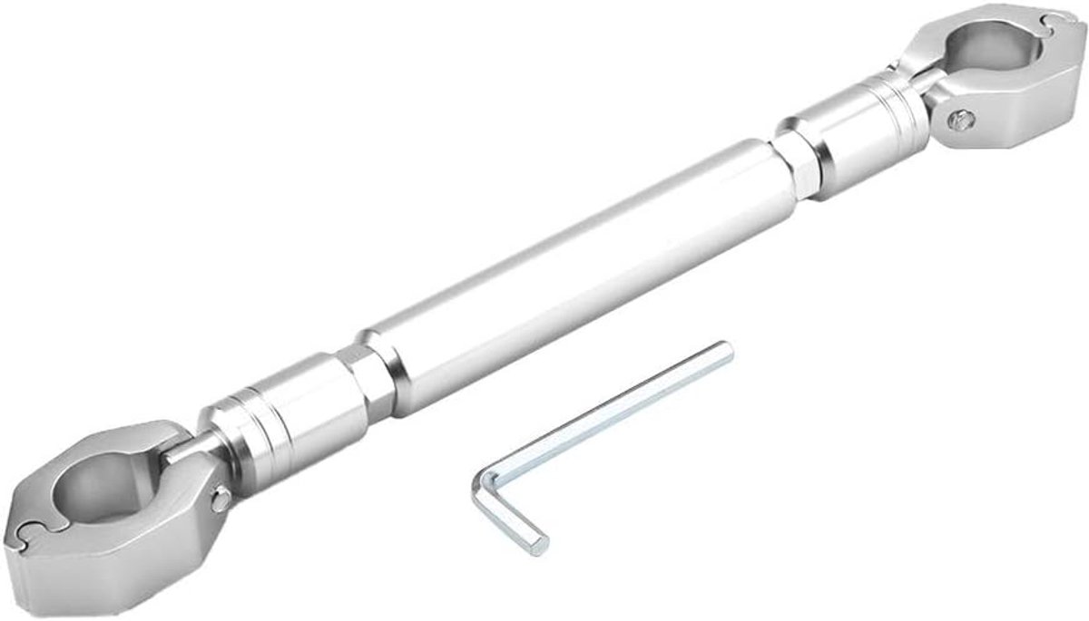 Aluminium Motorfiets Balans Stuur Crossbar Motorfiets Accessoires voor Stuur met 22mm Diameter (Zilver)