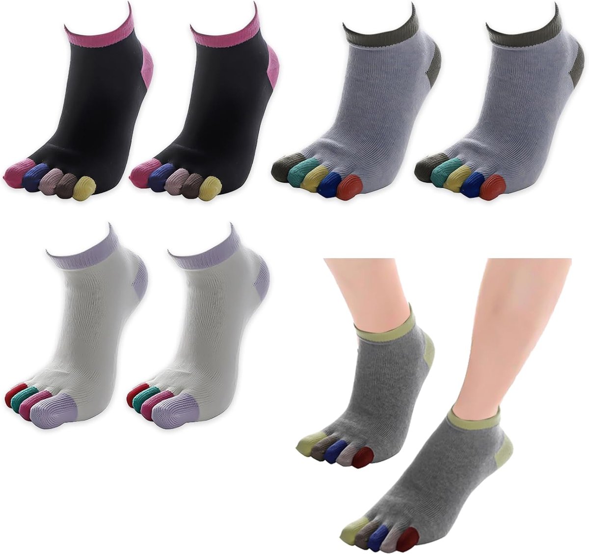 Sokken dames vijfvingerige katoenen sokken dames sneaker sokken met tenen sneaker sokken met dames voor Sporten Hardlopen Vrije tijd Kleurrijke sokken Nieuwigheid Geschenken"