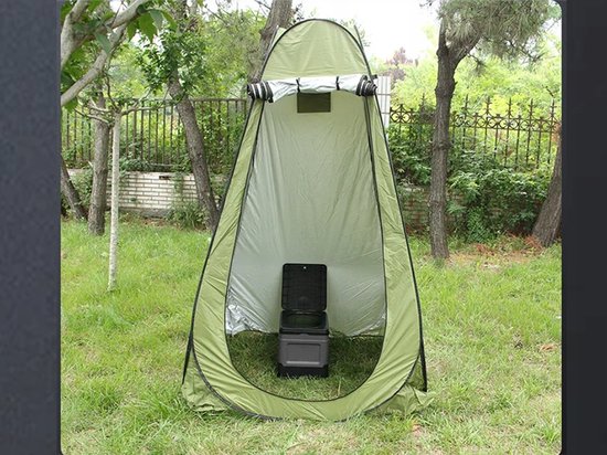 Draagbaar Campingtoilet - Opvouwbaar Mobiel Toilet - 27 Liter - Toilet, Kruk & Opbergbox - Voor Camping, Camper, Caravan & Outdoor van Draagbaar — afbeelding 4