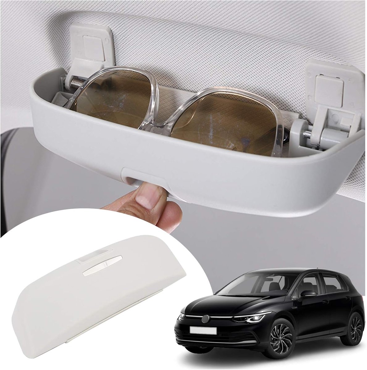 Brillenetui voor VW Golf 8 MK8 MK 8.5 GTI GTD GTE Variant 2021-2024 2025 auto zonneklep organizer zonnebrilhouder auto brilhouder opbergdoos organizer