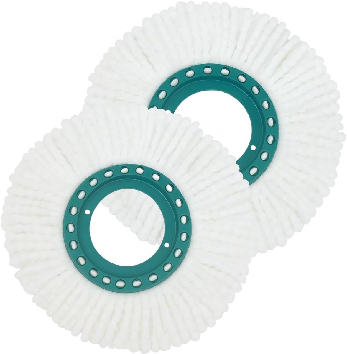 2x Microvezel dweilnavulling compatibel met Leifheit Twist Disc Mop – wasbaar, duurzaam & zeer absorberend