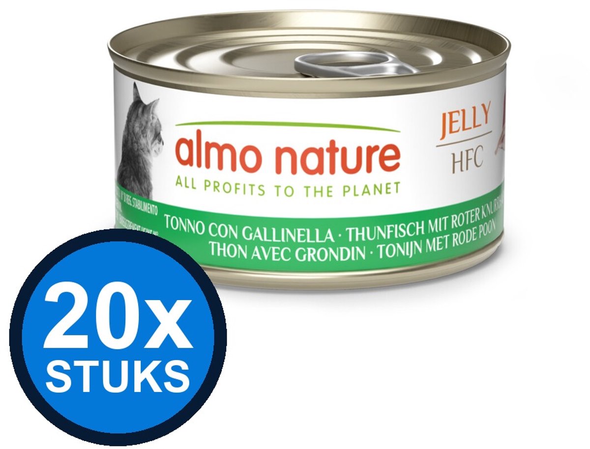 Almo Nature Almo Nature HFC cat blik jelly tonijn&rode poon 70gr