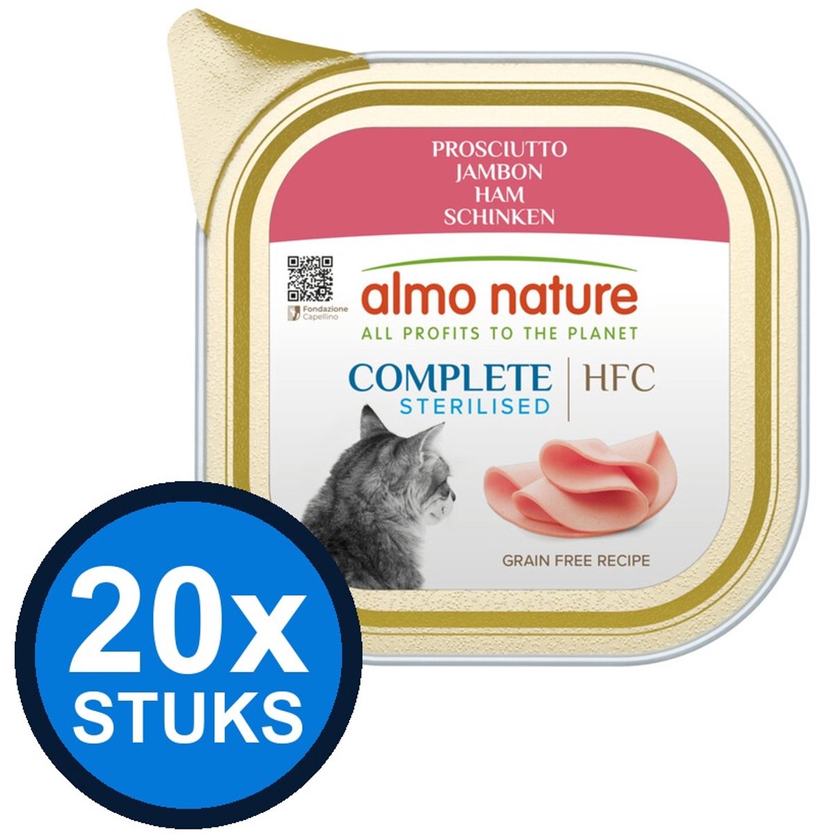Almo Nature Almo Nature HFC cat alu complete sterilised ham 85gr