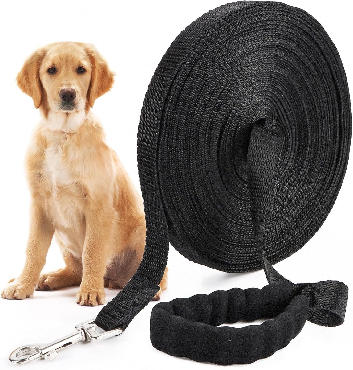 Hondenriem 5 meter - 20 m - Robuuste Sleeplijn met Gevoerde Handgreep - Voor Kleine en Grote Honden