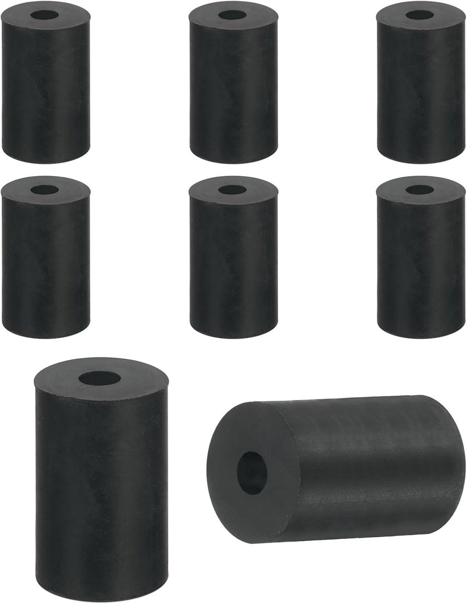 8 stuks dikke rubberen spacers, 1 inch buitendiameter x 3/8 inch binnendiameter x 1-9/16 inch dikte