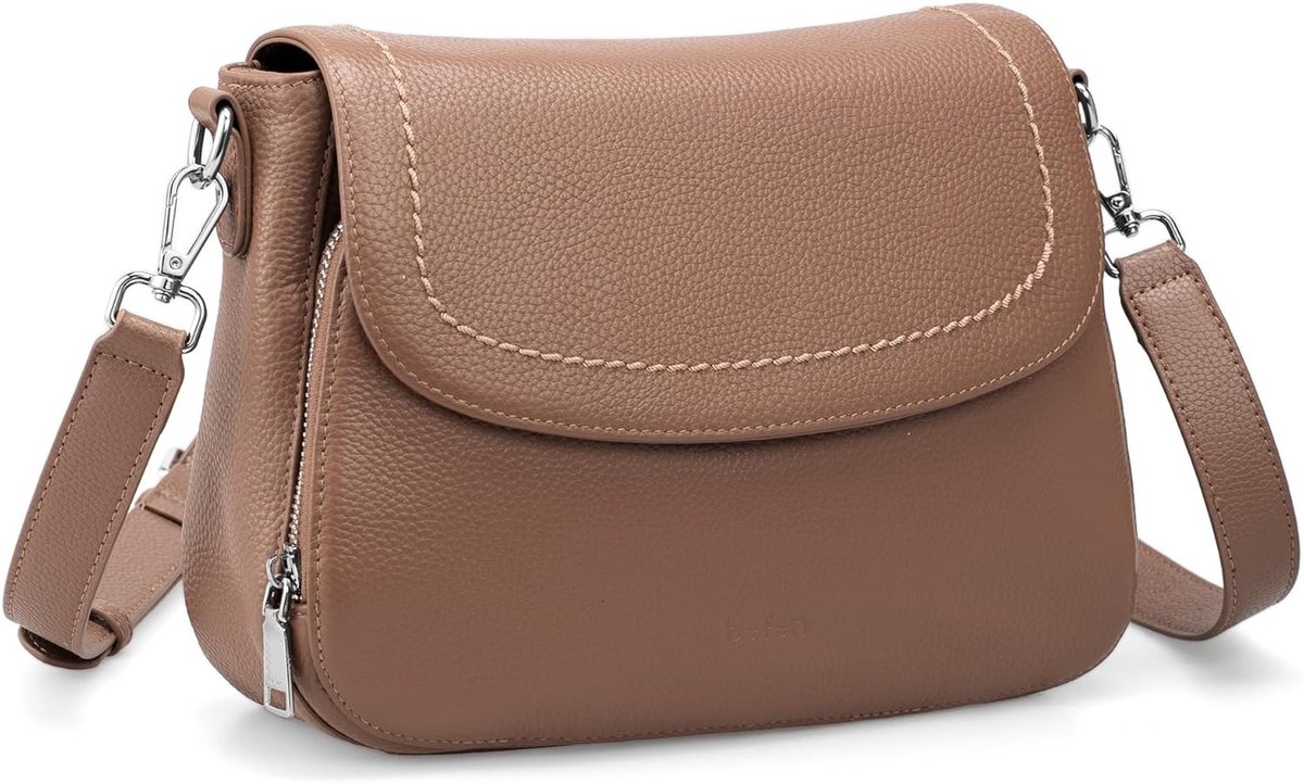 Befen Echt Lederen Crossbody Tassen voor Vrouwen met Ingebouwde RFID Portemonnee Medium Womens Zadeltas Cross Body Portemonnee