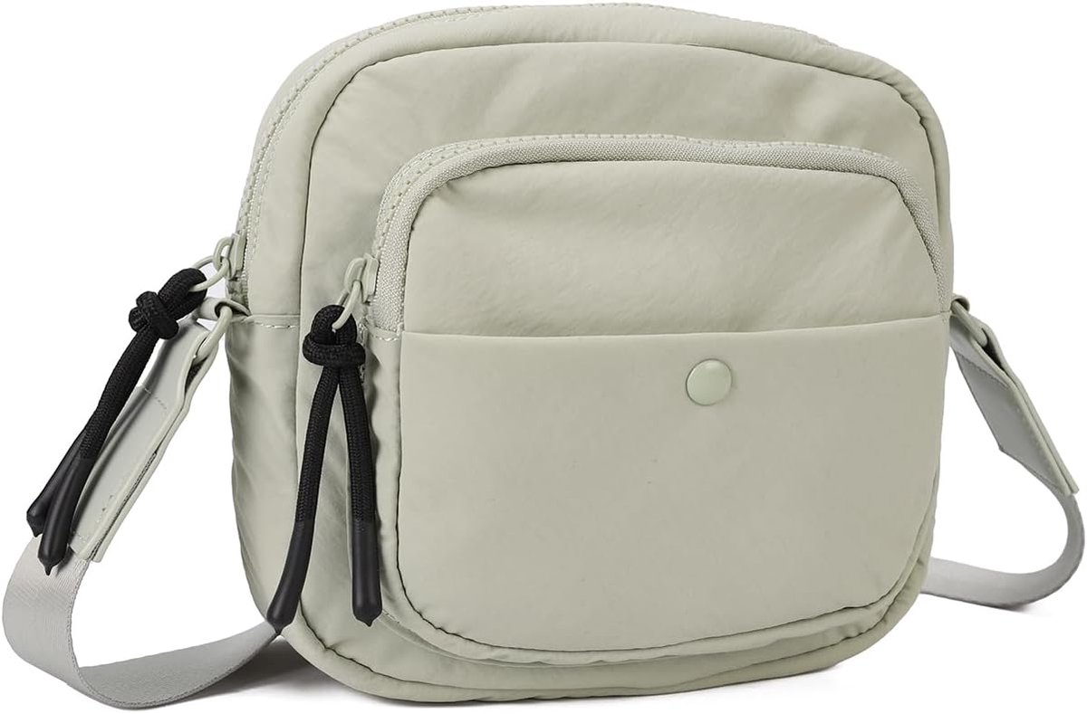 Schoudertas voor dames, portemonnee, om te hangen, kleine mobiele telefoon, nylon, schoudertas, crossbody tas, meerdere vakken