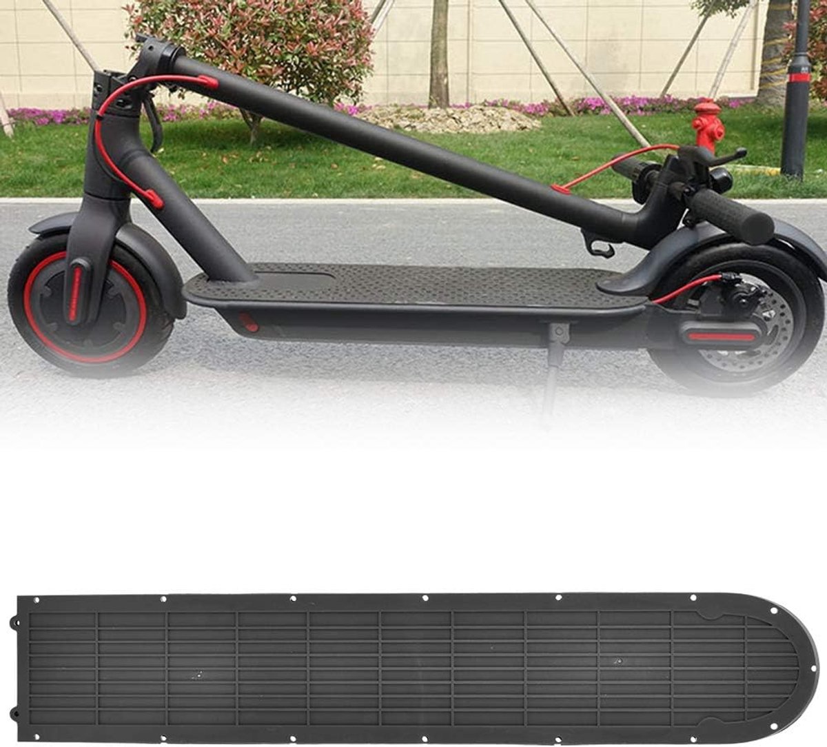 Scooter Bodem Afdekplaat Ovovo Scooter Batterij Cover Abc Pc Zwart Plastic Zwarte Bodem Batterij Cover Anti Skid Guard Plaat Voor M365 Elektrische Scooter
