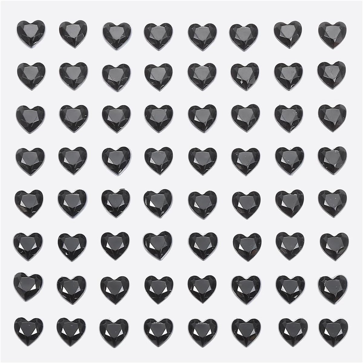 Sourcing map 256 stuks hart strass 6 mm zelfklevende edelstenen stickers sieraden stickers voor Valentijnsdag cosmetica kunst en handwerk knutselen sieraden maken zwart