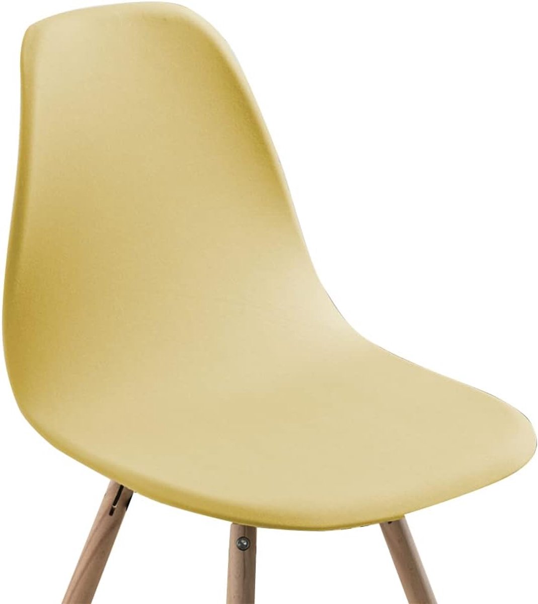 Slipcovers Scandinavische Stretch stoelhoezen set van 4 Shell Stoelhoezen Eetkamerstoel slipcovers Scandinavisch voor Keuken Geel
