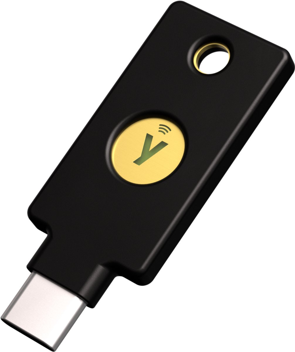 Yubico - YubiKey 5C NFC - 1 Pack - USB C - Beveiligingssleutel - Beveiligingssleutel voor tweefactorauthenticatie (2FA)
