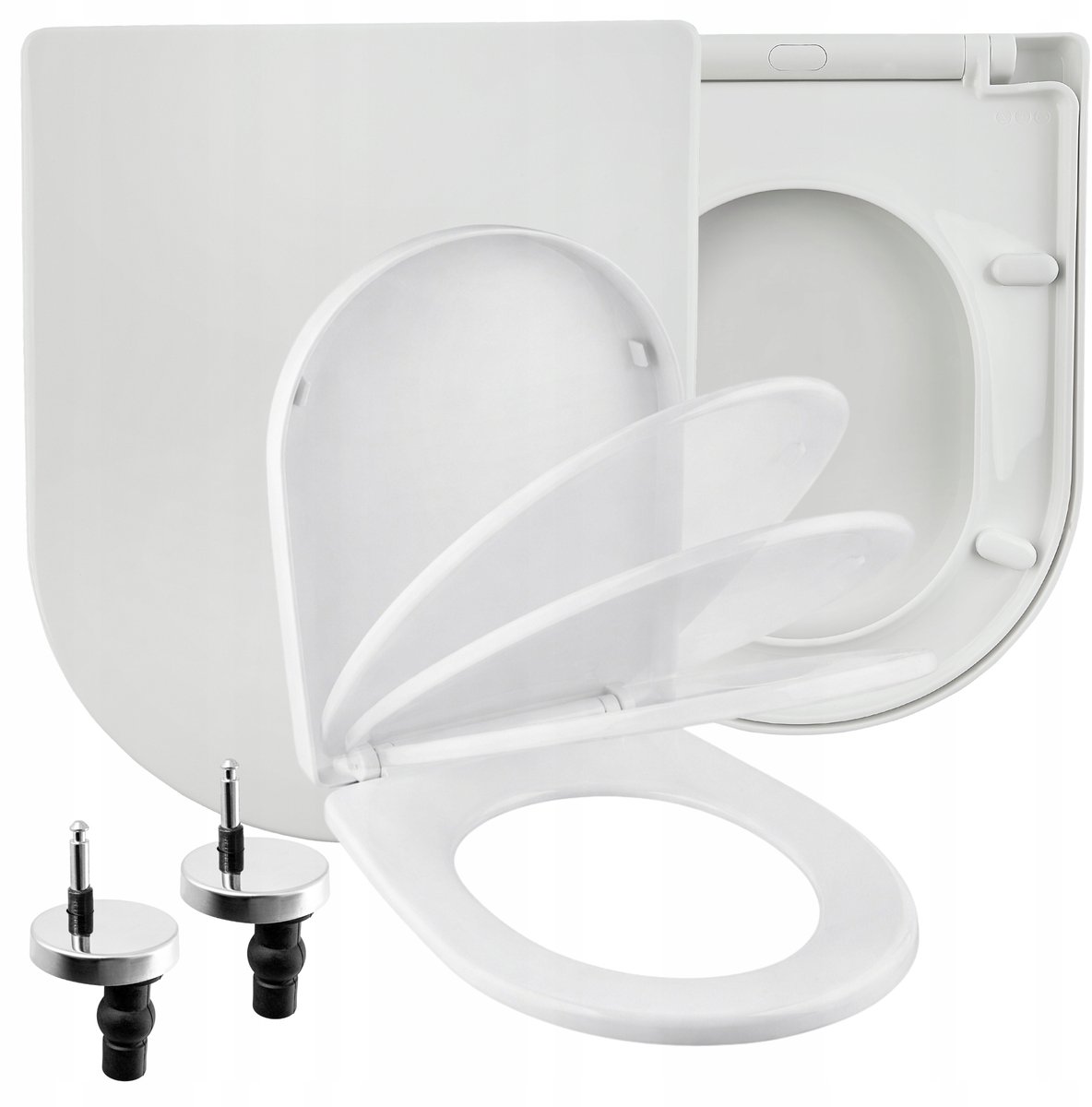 Universele Soft Close toiletbril, wit, PP, snelle montage