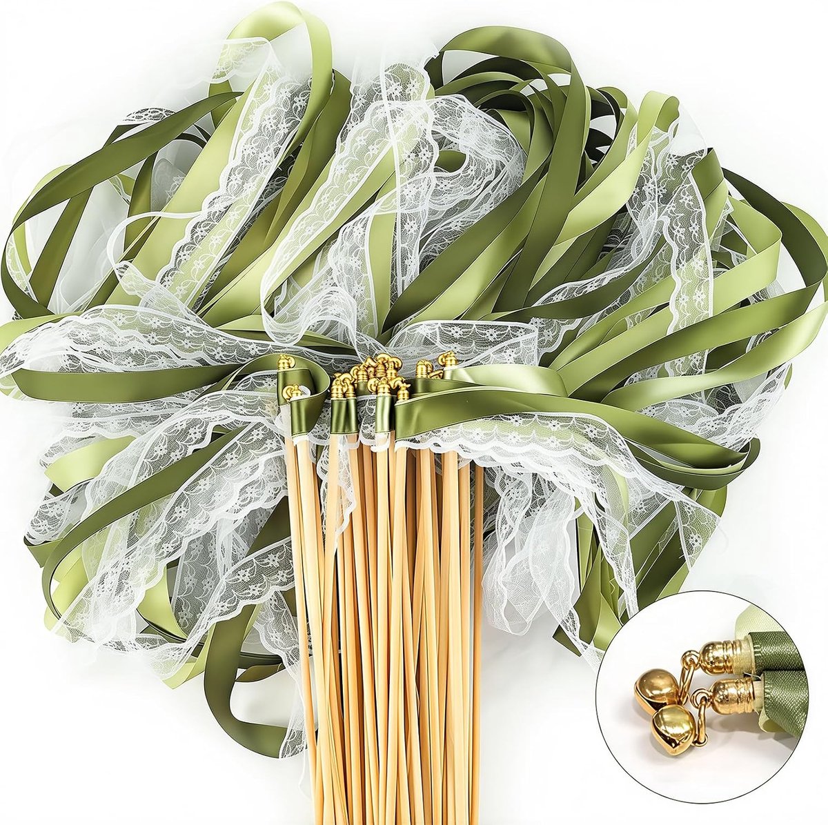 Wands 50 stuks Wedding Wands Zitplan bruiloft met bel | Toverstaven bruiloft luchtslangen, toverstaven bruiloft voor bruiloften, verjaardagen, feesten, feestdagen