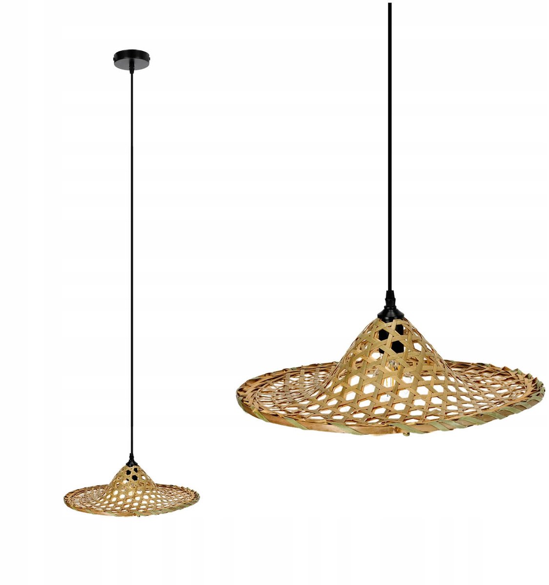BRAGA Bamboe Hanglamp Boho Stijl - 40cm - Natuurlijk