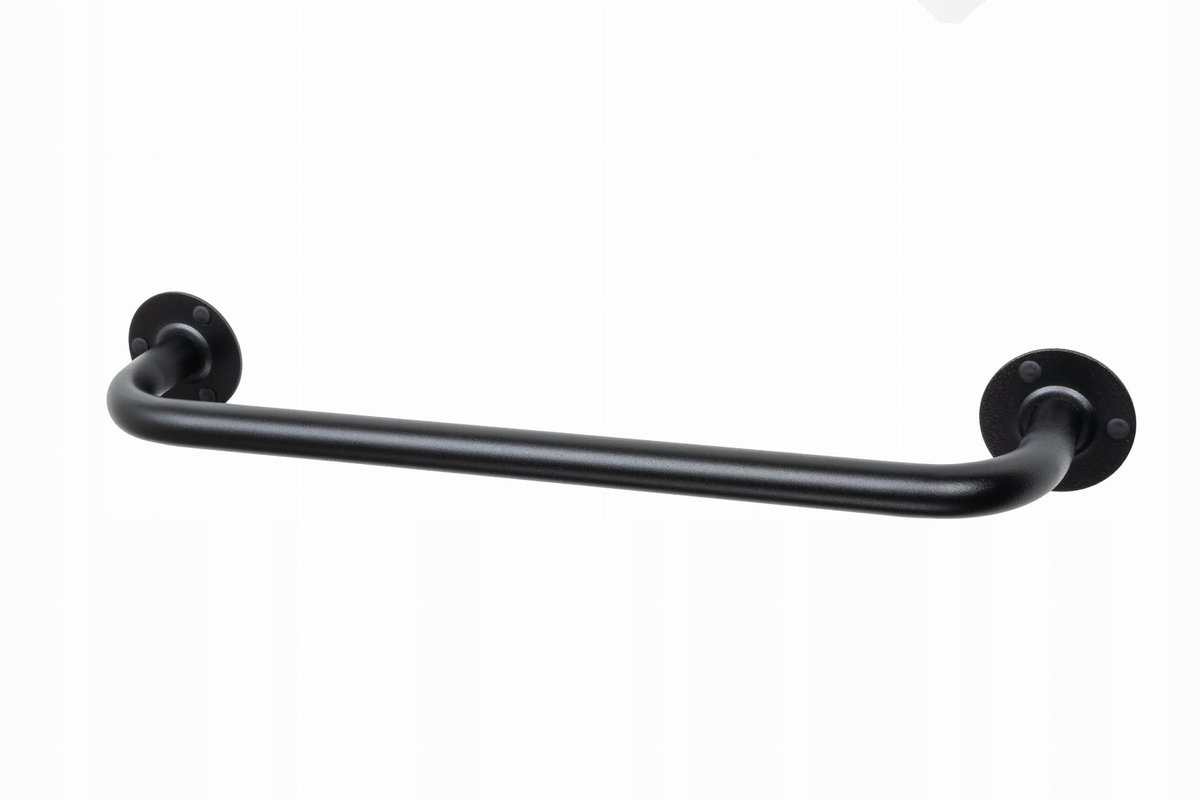 Zwarte Wandgreep Badkamer 40 cm - Ø 25 mm